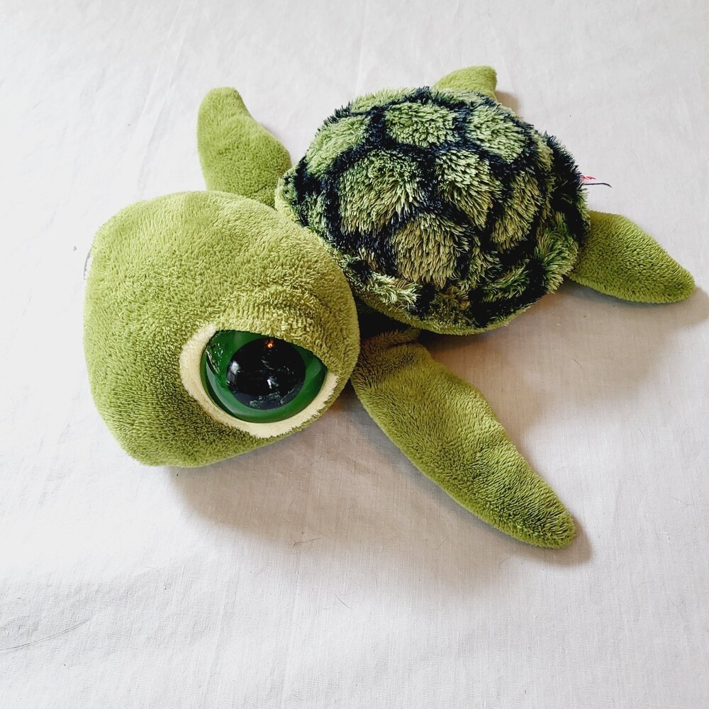 Aurora Brand Big Eyed Green Turtle Plush 11", Dreamy Eye Sea Turtle